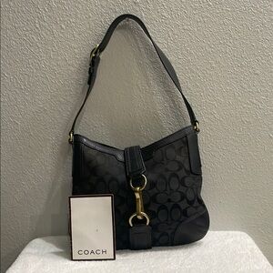 Coach Black and Gold Shoulder Bag